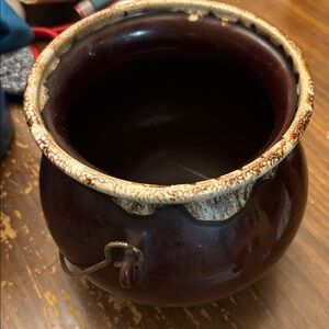Vintage Brown Ceramic Pot